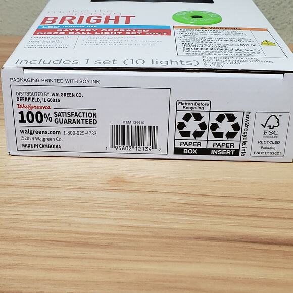 Make The Season Bright Battery Operated LED Disco Ball Lights Set Of 10 Retro - Picture 3 of 6